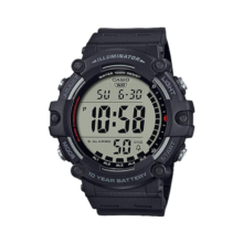 卡西欧（CASIO）运动时尚户外防摔防水电子表男表AE-1500WH-1AVDF 黑色