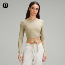 lululemon Logo Charm女士腰部系带罗纹长袖 LW3HUZS