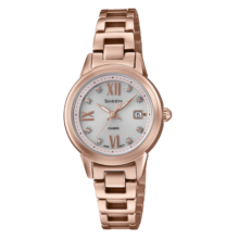 卡西欧（CASIO）手表sheen商务太阳光能日韩表钢带气质女神腕表送女友女神节礼物 SHE-4522CG-4A太阳能动力2280元 (券后省10)