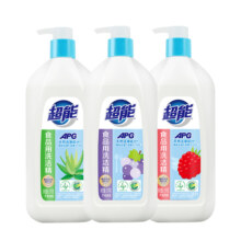 超能洗洁精1.1kg*3瓶APG食品用果蔬清洗剂果蔬餐具净洗水果清洁剂