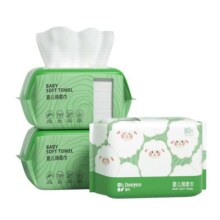 德佑绵柔巾婴儿洗脸巾新生宝宝专用擦脸巾非棉柔巾洁面巾12包