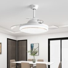 雷士照明吊扇灯客厅餐厅家用风扇吊灯简约现代电扇灯具遥控隐形风扇灯