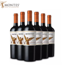 智利原瓶进口！Montes 蒙特斯 金天使精选赤霞珠/梅洛干红葡萄酒750mL*6瓶整箱