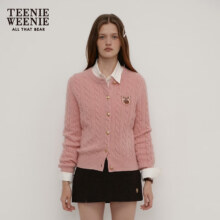 20点：Teenie Weenie 小熊 针织开衫女 毛衣外套 粉色 XS