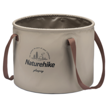 Naturehike挪客 户外可折叠水盆 旅行便携式水桶 洗脸盆洗衣袋泡脚桶 浅咖啡20L