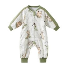 【新品】嫚熙牛油果纱罗七分袖分腿宝宝睡袋桑蚕丝春夏款四季通用