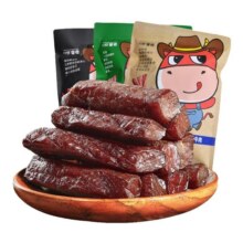 【蜜蜂心愿社】蒙亮内蒙手撕风干牛肉干500g特产即食小吃香辣牛肉