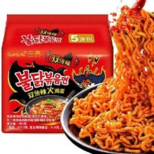 限地区：?SAMYANG三養 双倍辣鸡肉味火鸡面 5连包140g*5*3件