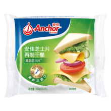 安佳(Anchor)新西兰进口 切达干酪奶酪芝士片减脂250g 烘焙原料健身