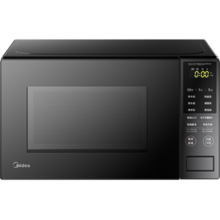 美的（Midea） 家用微波炉 微碳系列 800W变频 电子杀菌除味/智能解冻/智能菜单/20L小型/一级能效（PM20M1） 黑色