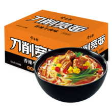 今麦郎非油炸方便面 桶面泡面 刀削面 香辣牛肉味12桶整箱装