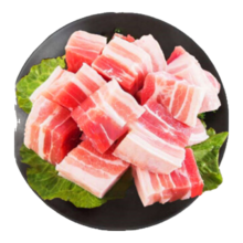 plus会员：京东 跑山猪去皮五花肉块 净重4斤 烤肉炒菜食材 新鲜速冻