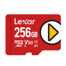 雷克沙（Lexar）256GB TF（MicroSD）存储卡 U3 V30 A1 读速205MB/s 手机平板监控适用 switch内存卡 PLAY系列