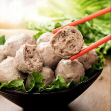 恋食记 潮汕手打 牛肉丸252g+牛筋丸252g 拍4件64元（合16元/件）
