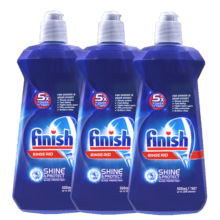 亮碟（finish）亮碟洗碗机专用漂洗剂500ml*3 光亮碗碟洗涤剂去渍去污通用 三瓶装 500ml*3