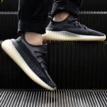 阿迪达斯 （adidas）Yeezy 椰子350黑天使纯黑跑步鞋男鞋女鞋低帮休闲鞋GX3 FZ5000黑芝麻 39