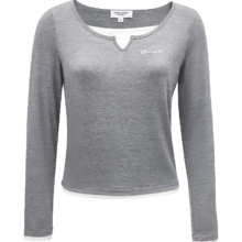 8日10点开始：VERO MODA 假两件T恤女 字母刺绣纯色显瘦T恤