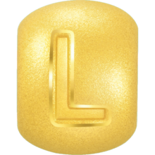 周生生黄金转运珠Charme宝贝字母L足金DIY不含绳92906C定价