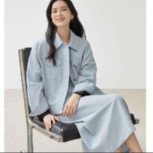 11日10点：对白 女式翻领外套半裙套装