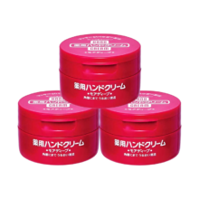 资生堂进口尿素特润红罐护手霜 100g*3 保湿滋润 防皲裂