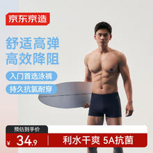 京东京造 男士弹力三防泳裤 藏蓝色XL