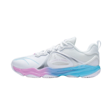 李宁（LI-NING）羽毛球鞋变色龙6代专业比赛运动鞋变色龙6代AYAS014-1白色45码