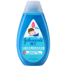 强生（Johnson）儿童沐浴露洗发水二合一3岁以上 6-12岁300g 活力清新洗护二合一