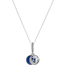 潘多拉（PANDORA）星海之辰项链套装蓝色珐琅工艺星空星月生日礼物送女友
