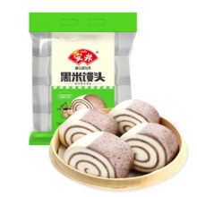 安井 粗粮杂粮 黑米馒头 1kg *3袋