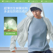 今日必买：蕉下 防晒衣男薄外套皮肤衣防紫外线凉透气防泼水TS11424蓝白L 月夜蓝-霜奶白