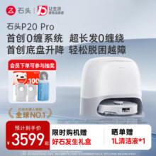 石头（roborock）扫地机器人扫拖一体拖布自清洁自集尘热水洗烘自动清洗全自动机器人 P20pro水箱版