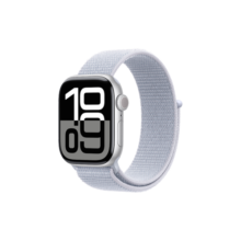 Apple/苹果 Watch Series 10 智能手表GPS款42毫米银色铝金属表壳青云色回环式运动表带MX1L3CH/B