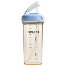 HEGEN海格恩吸管杯儿童水杯学饮杯奶瓶1-3岁直饮吸管婴儿宝宝水杯 【热销TOP】 吸管杯-莫兰迪蓝