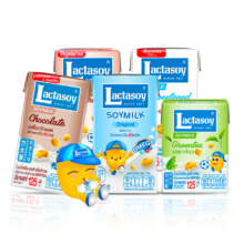 泰国进口，Lactasoy 力大狮 儿童早餐豆奶125ml*18盒  多口味