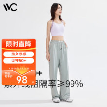PLUS:VVC防晒裤阔腿裤女春秋夏季薄款空气垂感休闲裤子 礁石灰89.38元（PLUS会员）