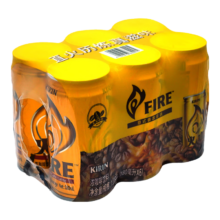 PLUS会员：怡宝麒麟 火咖 意式香浓咖啡饮料 180ml*6罐装