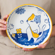 唯乐事碗可爱卡通餐具 蓝猫8英寸圆盘