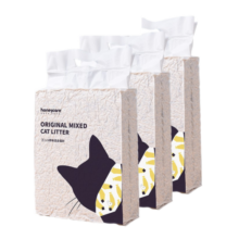 HONEYCARE 好命天生混合猫砂2.75kg 豆腐膨润土猫砂 除味低尘猫砂 原味三包装 高品质无尘砂
