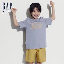 百亿补贴：Gap 男女童夏季新款纯棉字母logo短袖T恤宽松儿童装上衣564493