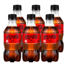 可口可乐（Coca-Cola）零度无糖可乐300ml*6瓶