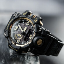 CASIO旗舰店 卡西欧大泥王黑金手表男G-SHOCK限量太阳能运动手表电波六重感应石英表 男 GWG-1000GB