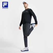 FILA 男子套头卫衣2025春夏运动简约针织长袖上衣