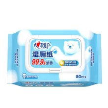 百亿万人团：心相印 湿厕纸 80抽/包 200x140mm
