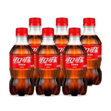 可口可乐 可乐含糖 300ml*6瓶