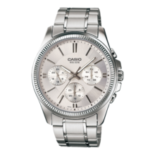 卡西欧（CASIO）商务休闲皮带男表防水石英三眼潮流手表 MTP-1375D-7AVDF298元 (券后省50)