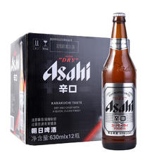 朝日啤酒 朝日Asahi朝日超爽生啤酒 630ml*12瓶 10.9度整箱瓶装