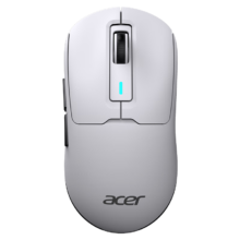 宏碁（acer） 无线蓝牙三模鼠标游戏电竞专用办公有线笔记本电脑通用可充电式轻量化设计人体工学宏定义 高雅白【游戏三模+60g超轻+仿生骨架结构】