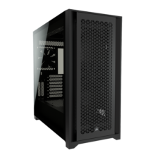 美商海盗船 (USCORSAIR) 5000D AIRFLOW 黑色 钢化玻璃 中塔ATX机箱 3面360水冷 支持4090