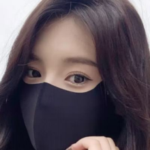 京喜 防晒口面罩女夏季骑行透气薄款口罩 黑色1只