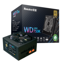 航嘉（Huntkey）WD750K全模组金牌750W电源国家补贴15%（80PLUS金牌/单路60A/全电压/LLC+SR+DC-DC/智能温控）